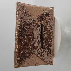 BCBG MAXAZRIA "Harlow" Sequin Envelope Clutch